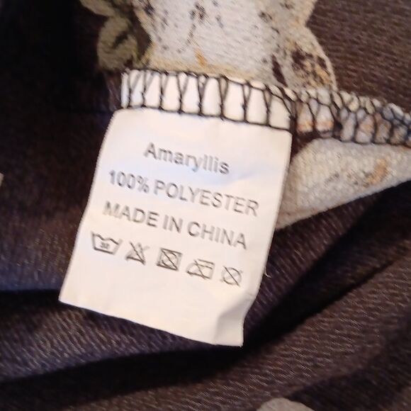 Amaryllis Black Floral A-line Top. Dark Floral. - Picture 8 of 10